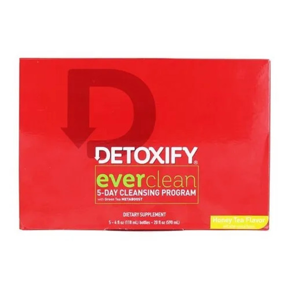 Detoxify Ever Clean 5-Day Cleansing Program Honey Tea Flavor Packaging - High-quality packaging showcasing the sleek design and premium branding of the 5-day detox program.