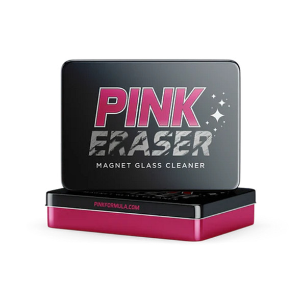 "Pink Formula Pink Eraser Magnet Glass Cleaner – effortlessly gliding over aquarium glass to remove algae and dirt, ensuring a crystal-clear view for a healthy aquatic environment."