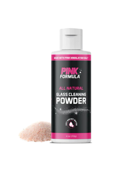 "Pink Powder All-Natural Cleaner – made from pure Pink Himalayan salt, this versatile cleaner is ideal for safely cleaning glass, quartz, ceramic, metal, and more without harsh chemicals."