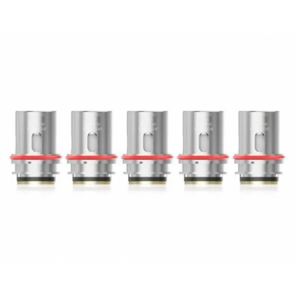 "SMOK TA Replacement Coils for T-Air Subtank (US Version), featuring advanced mesh technology for enhanced flavor and vapor production. Available in 0.2ohm single mesh, 0.15ohm dual mesh, and 0.4ohm single mesh resistances, with easy press-fit installation. Pack of 5 coils."