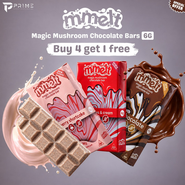 Mmelt Magic Mushroom Chocolate Bars 6G Buy 4 Get 1 Free