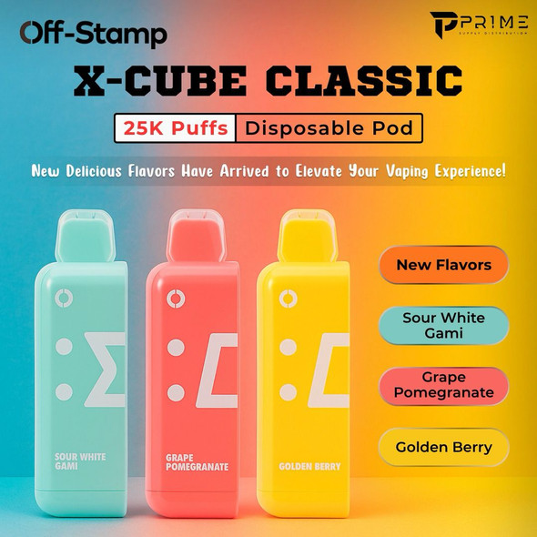 OFF STAMP CLASSIC CUBE PODS 25000 DISPOSABLE 5 PACK
