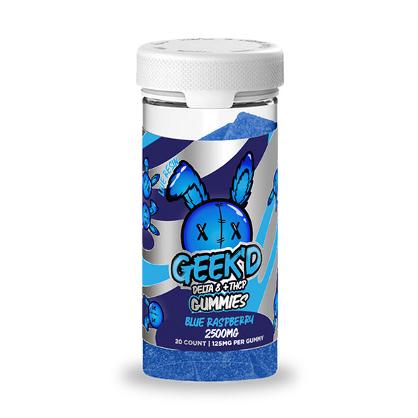 GEEK'D DELTA 8 THCP GUMMIES 3500MG
 BLUE RASBERRY