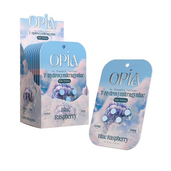 Opia 7 Hydroxy Tablets Chew 30MG Blue Raspberry