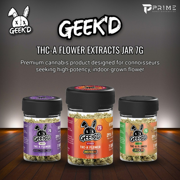 GEEK'D THC-A Flower Extracts Jar 7G