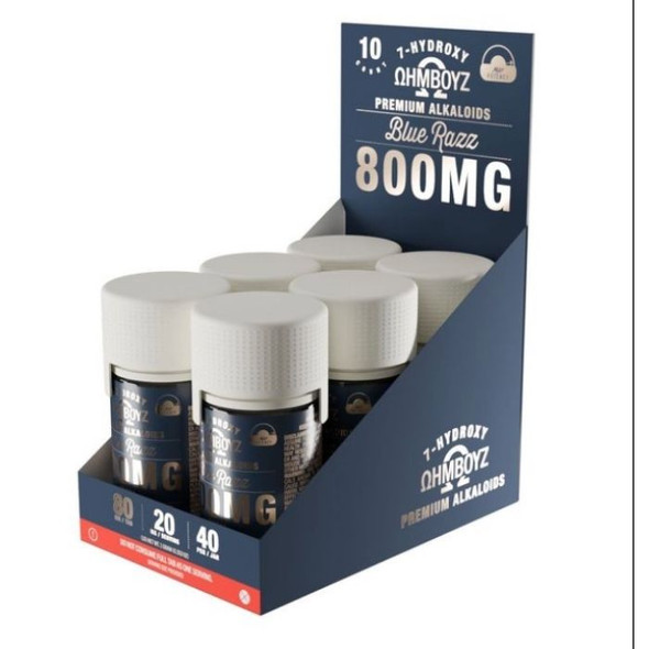 OhmBoyz Kratom Extract Tablets 80MG Premium Hydroxy Blue Razz
