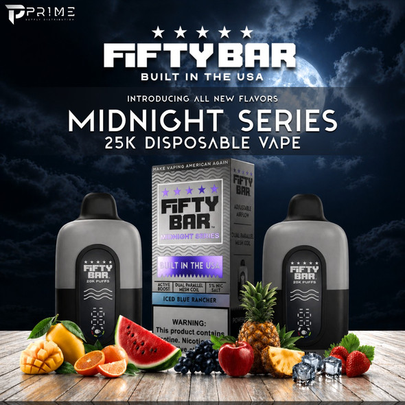 Fifty Bar V2 20K Disposable Vape Midnight Series Features