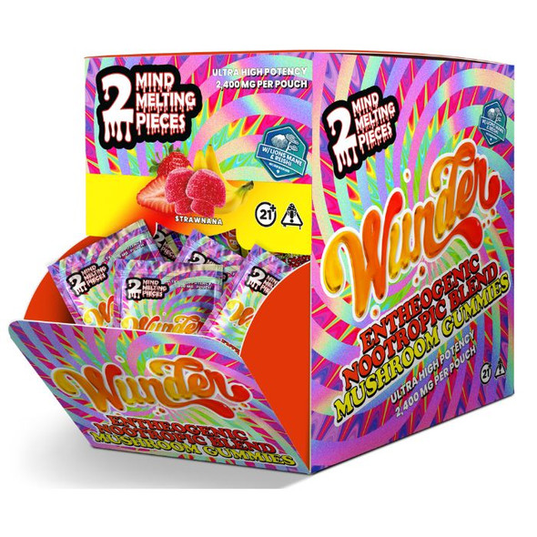 Wunder Entheogenic Mushroom Gummies 1200MG Nootropic Blend 30 Pieces