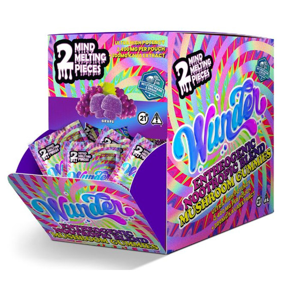 Wunder Kava Gummies with Functional Mushroom 1200MG Nootropic Blend 30 Pieces