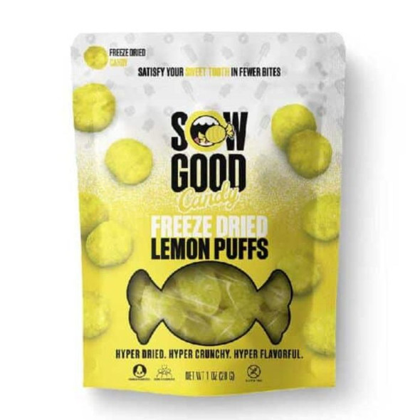 Sow Good Freeze Dried Candy Lemon Puffs Front