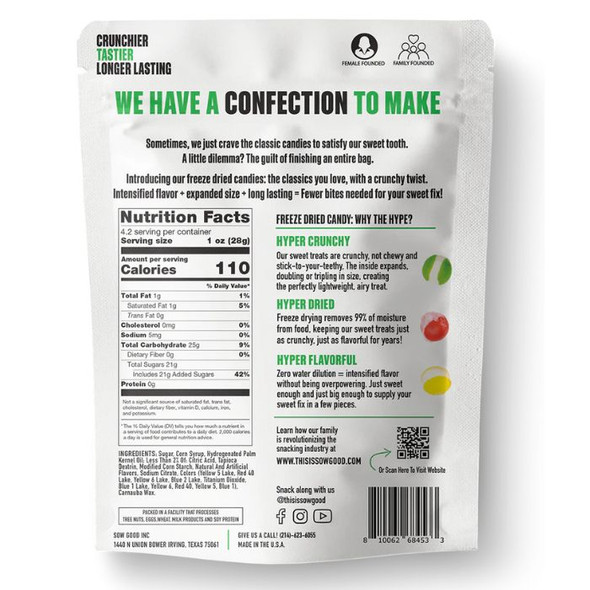 Sow Good Freeze Dried Candy Rainbow Bites Back