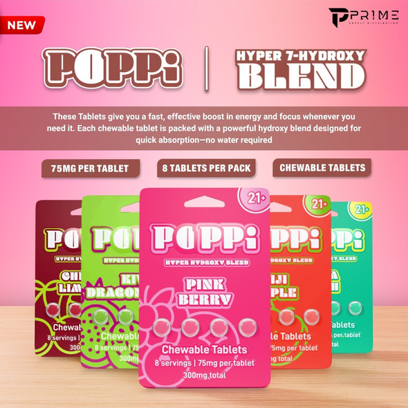 Poppi Hyper Hydroxy Blend Chew Tablets 75MG