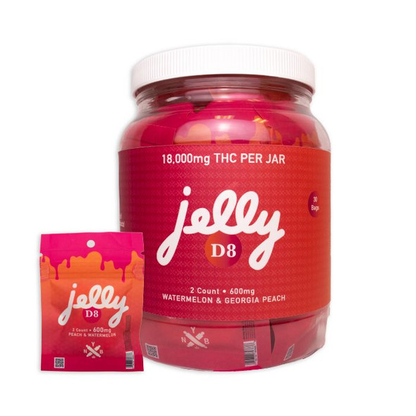 Jelly Delta 8 Gummies 600MG Watermelon & Georgia Peach