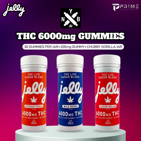 Jelly Live Sugar Blend THC Gummies 6000MG Features