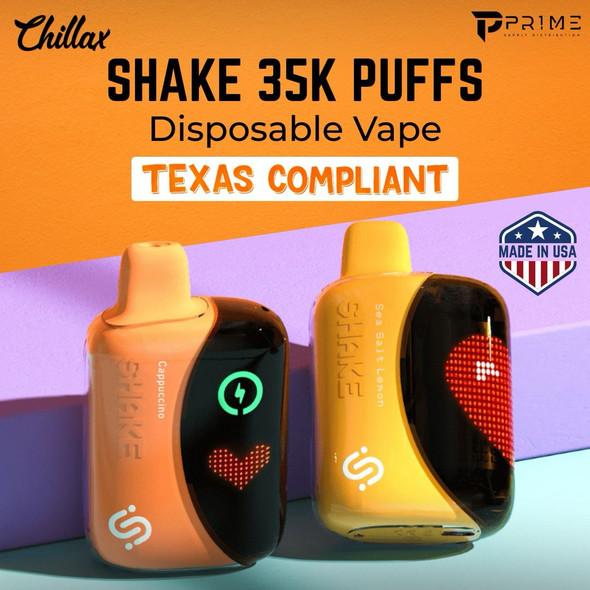 Chillax Shake 35k Disposable Vape Texas Compliant