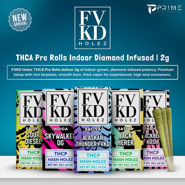 FVKD Holez THCA Pre Rolls Indoor Diamond Infused 2G Main