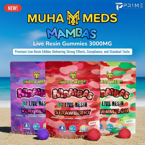 Muha Meds Mambas Live Resin Gummies 3000MG Features