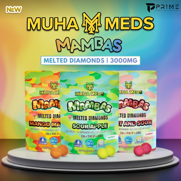 Muha Meds Mambas Melted Diamonds Gummies 3000MG Features