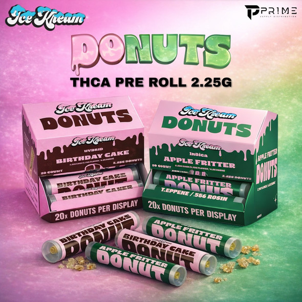 Ice Kream Donut THCA Pre Roll 2.25G Features