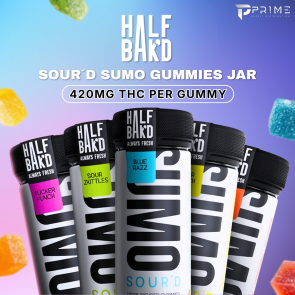 Half Bak'D Sour´d SUMO Gummies Jar Features