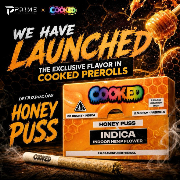 Cooked THCA Pre Rolls Liquid Diamonds 2G Exclusive Flavor Honey Puss