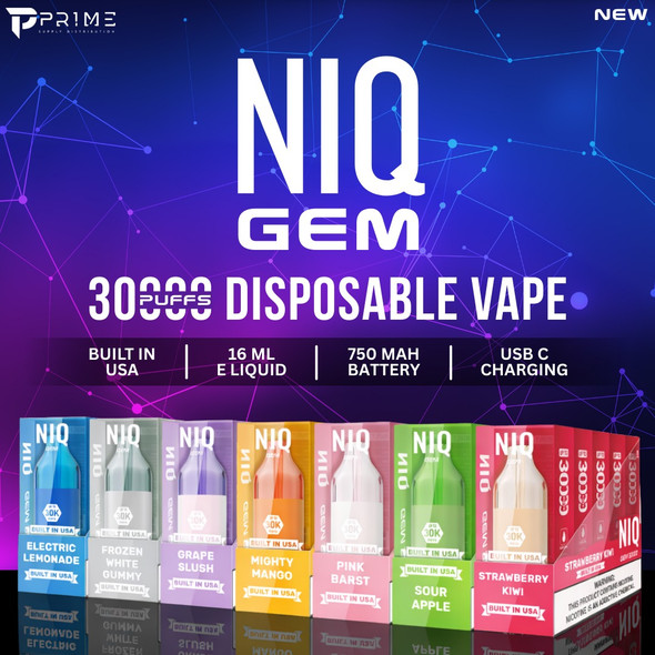 NIQ GEM 30000 Disposable Vape Features