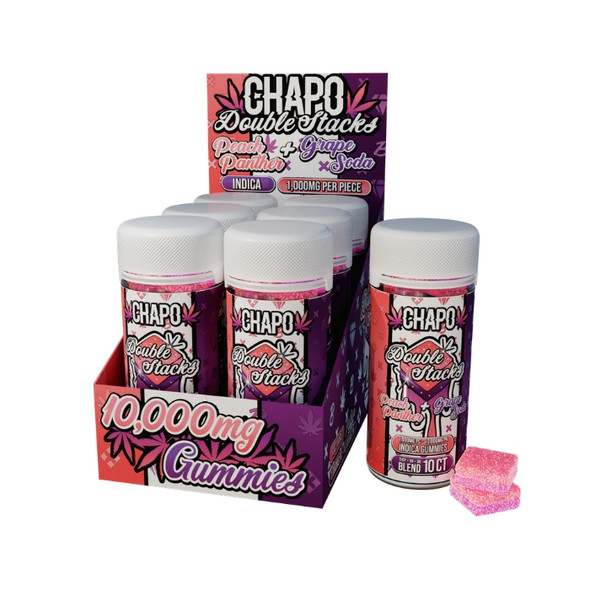 Chapo Blanco Double Stack Gummies 2000MG Peach Panther / Grape Soda