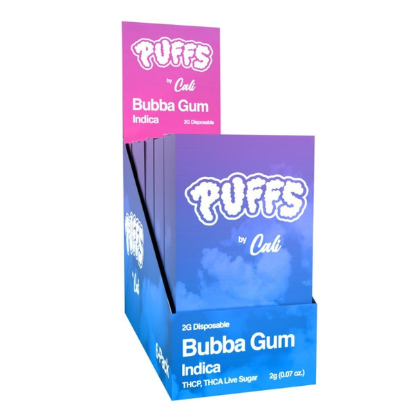 Cali Puffs Disposable Vape Live Sugar 2G Bubba Gum - Indica