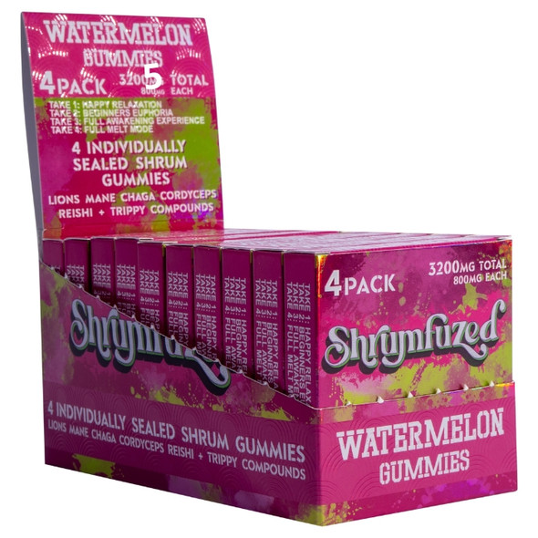 Shrumfuzed Mushroom Gummies Lions Mane 3200MG Watermelon
