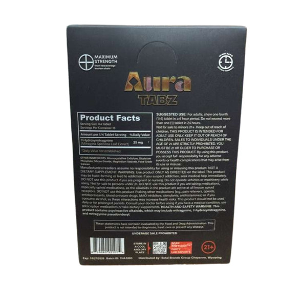 Aura Tabz 7 Hydroxy Tablets 100MG back