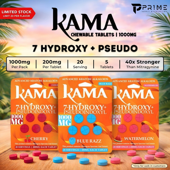 Kama 7 Hydroxy Tablets + Pseudoindoxyl 1000MG Features