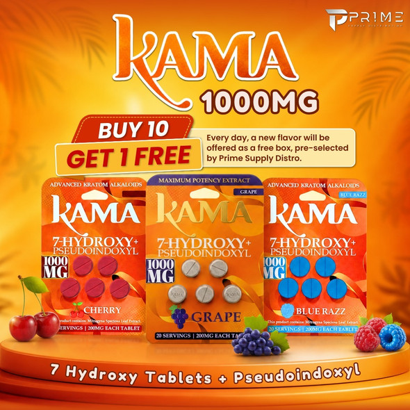 Kama 7 Hydroxy Tablets + Pseudoindoxyl 1000MG Promotion buy 10 Get 1 Free