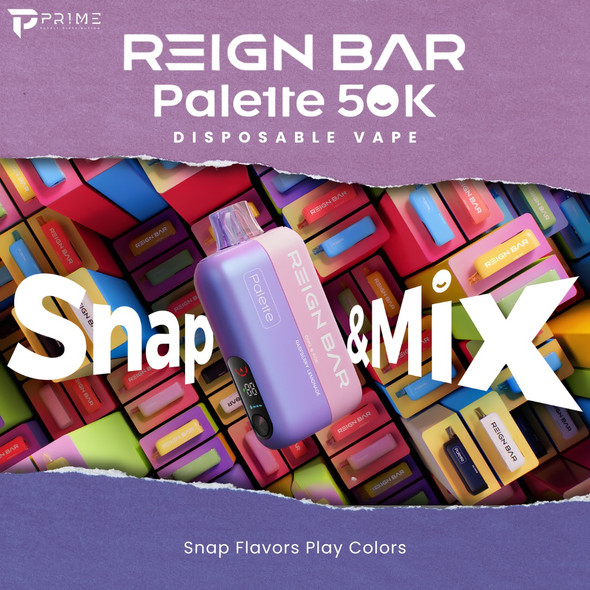 REIGN BAR Palette 50K Disposable Vape Features