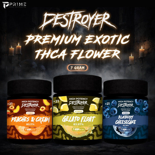 Destroyer Premium Exotic THCA Flower 7G Flavors
