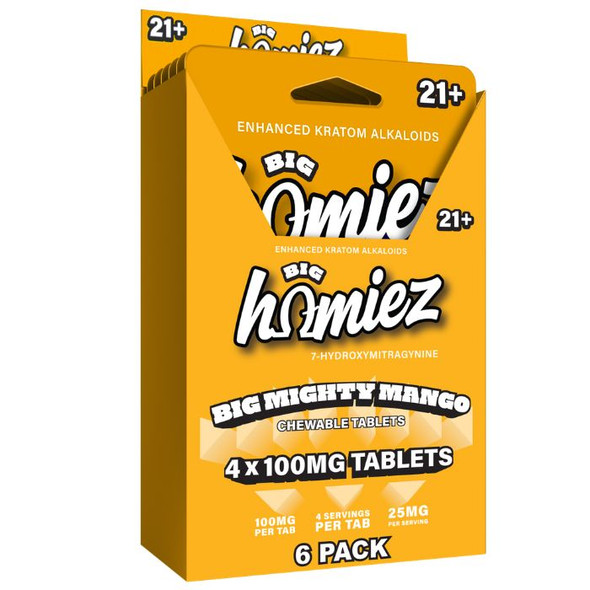 Big Homiez 7 Hydroxy Tablets Chew 100MG Mighty Mango