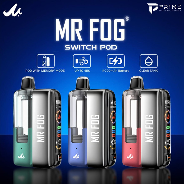Mr Fog Switch 45K Disposable Pod main Flavors Features