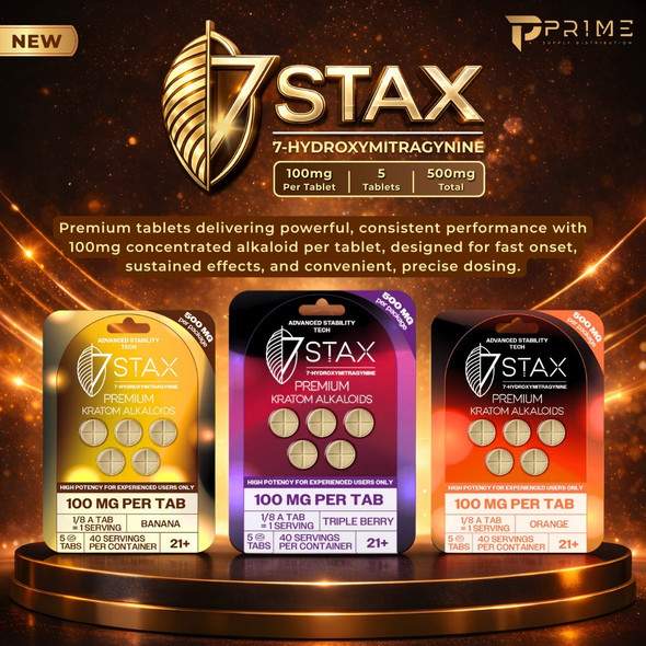 7Stax 7 Hydroxy Tablets 100MG main Flavors