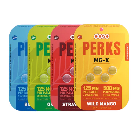 Dozo Perks MG-X Tablets 500MG flavors