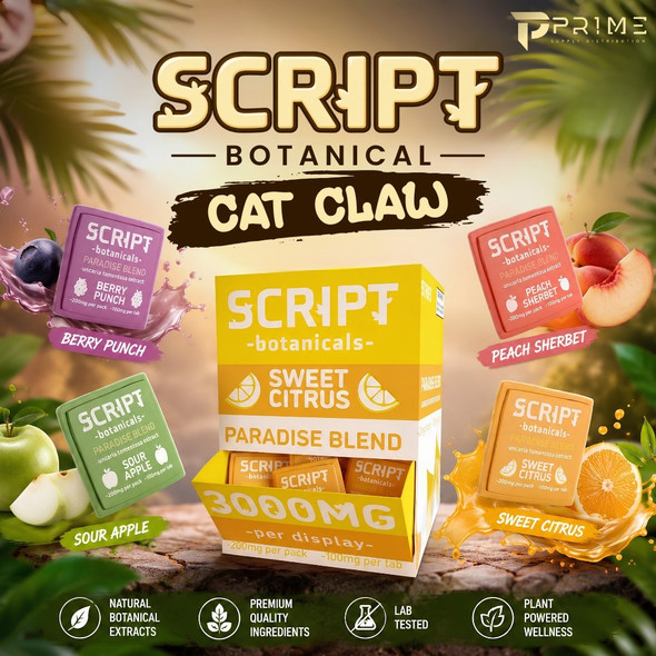 Script Cat Claw Botanical Tablets 3000MG Features