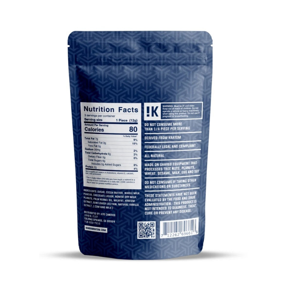 NanoK Kratom Extract Nuggets 300MG back