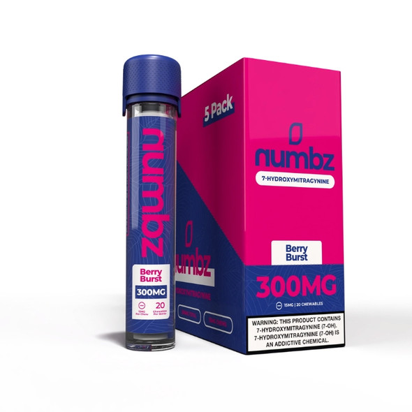 Numbz 7 Hydroxy Tablets Chew 300MG Berry Burst