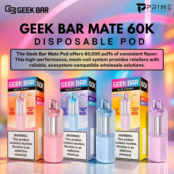 Geek Bar Mate 60K Disposable Pod main flavors