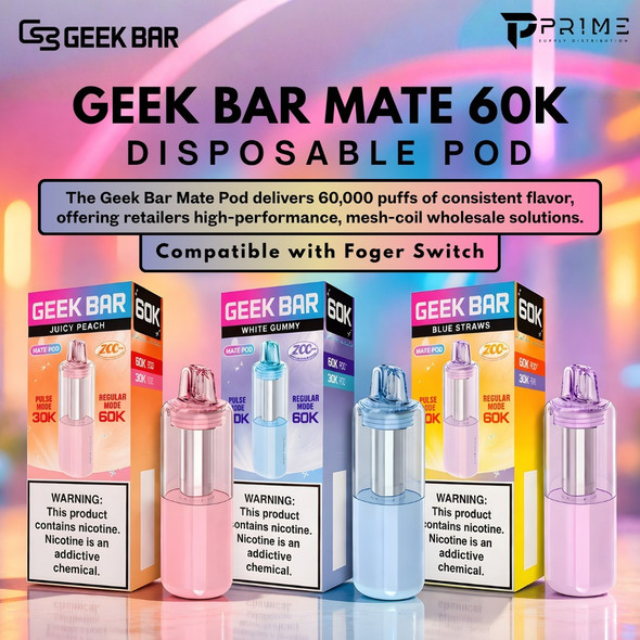 Geek Bar Mate 60K Disposable Pod main flavors