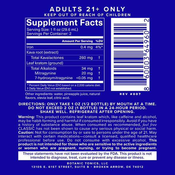 Feel Free Classic Botanic Tonics back