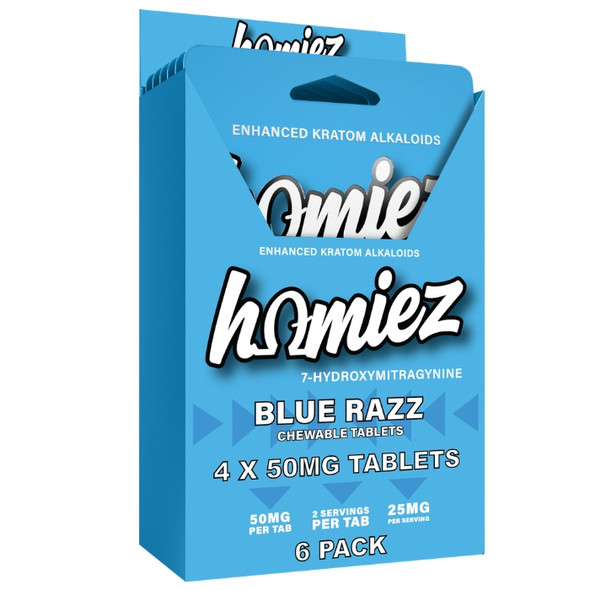 Homiez 7 Hydroxy Tablets Pills 200MG Blue Razz