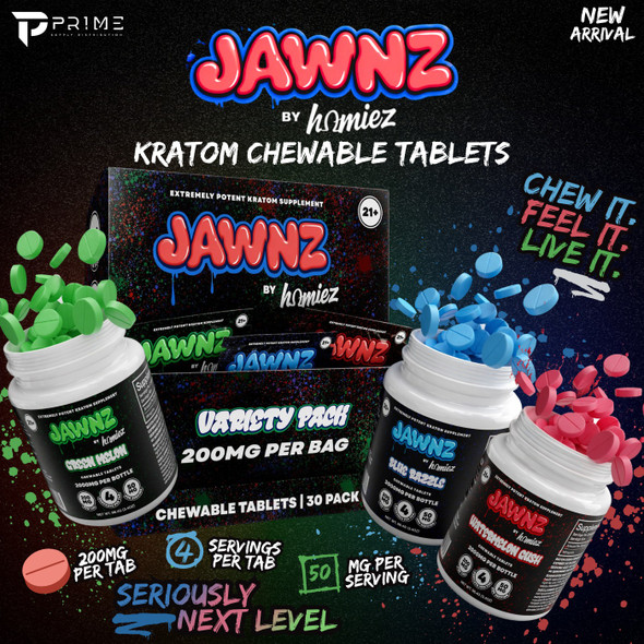 Jawnz 7 Hydroxy Tablets 200MG By Homiez flavors Features