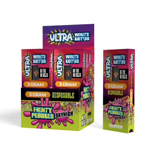 Ultra White Lotus Disposable Vape 3G Fruity Pebbles