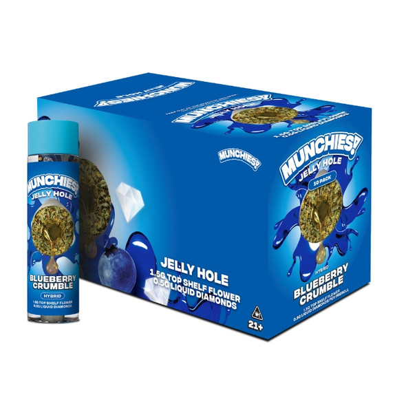 Hybrid - Blueberry Crumble Delta Munchies Jelly Hole THCA Pre Rolls 2G