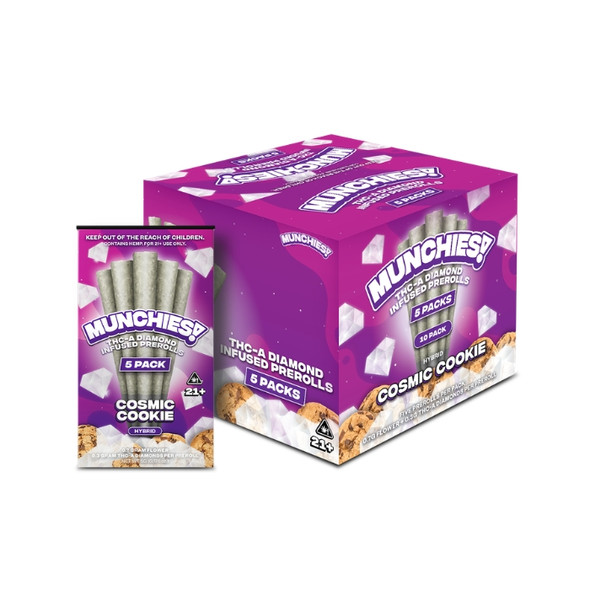Hybrid - Cosmic Cookie Delta Munchies Diamond THCA Pre Rolls Infused 1G