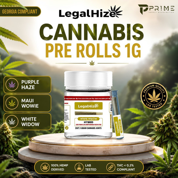 LegalHize Cannabis Pre Rolls 1G Georgia Compliant flavor Features